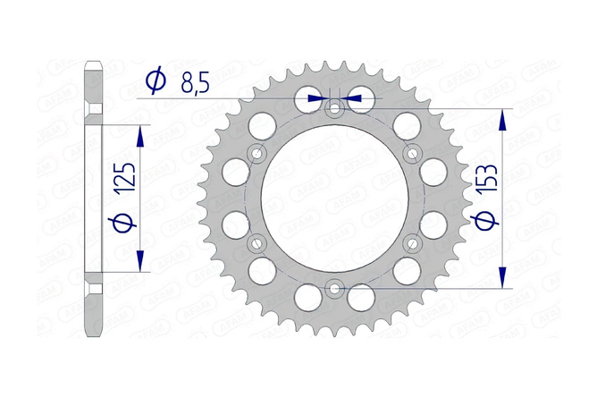 Corona Afam Aluminio 46 Dientes Honda CR / CRF / XR