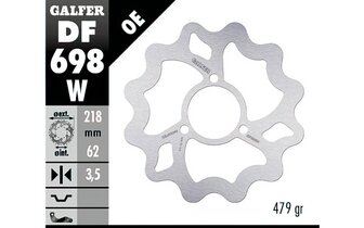Brake Disc rear Wave Galfer 218mm Derbi DRD SM