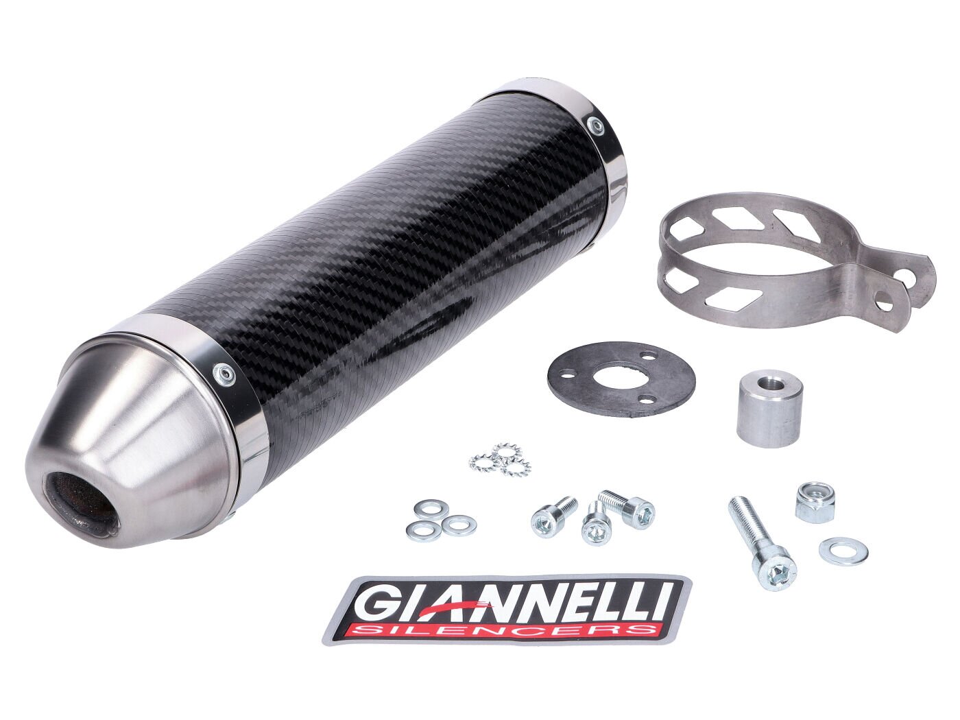 Silencieux GIANNELLI ENDURO Carbone universel Ø24 - Accessoires