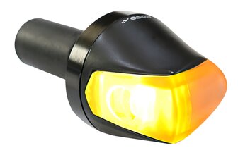 Clignotants embouts de guidon LED Koso Knight noirs / fumé