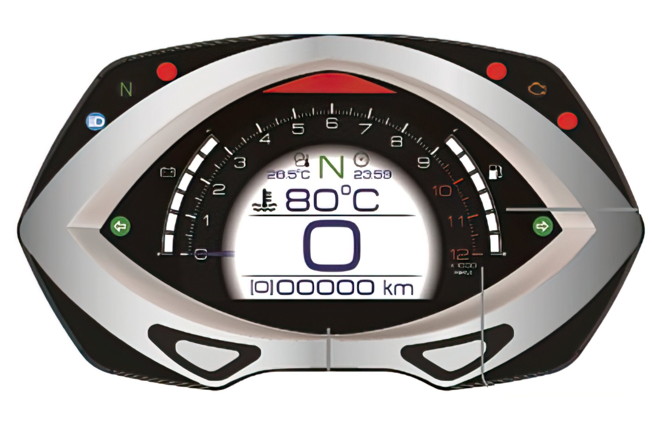 Tachimetro Digitale Moto Regolabile Contachilometri Digitale LCD