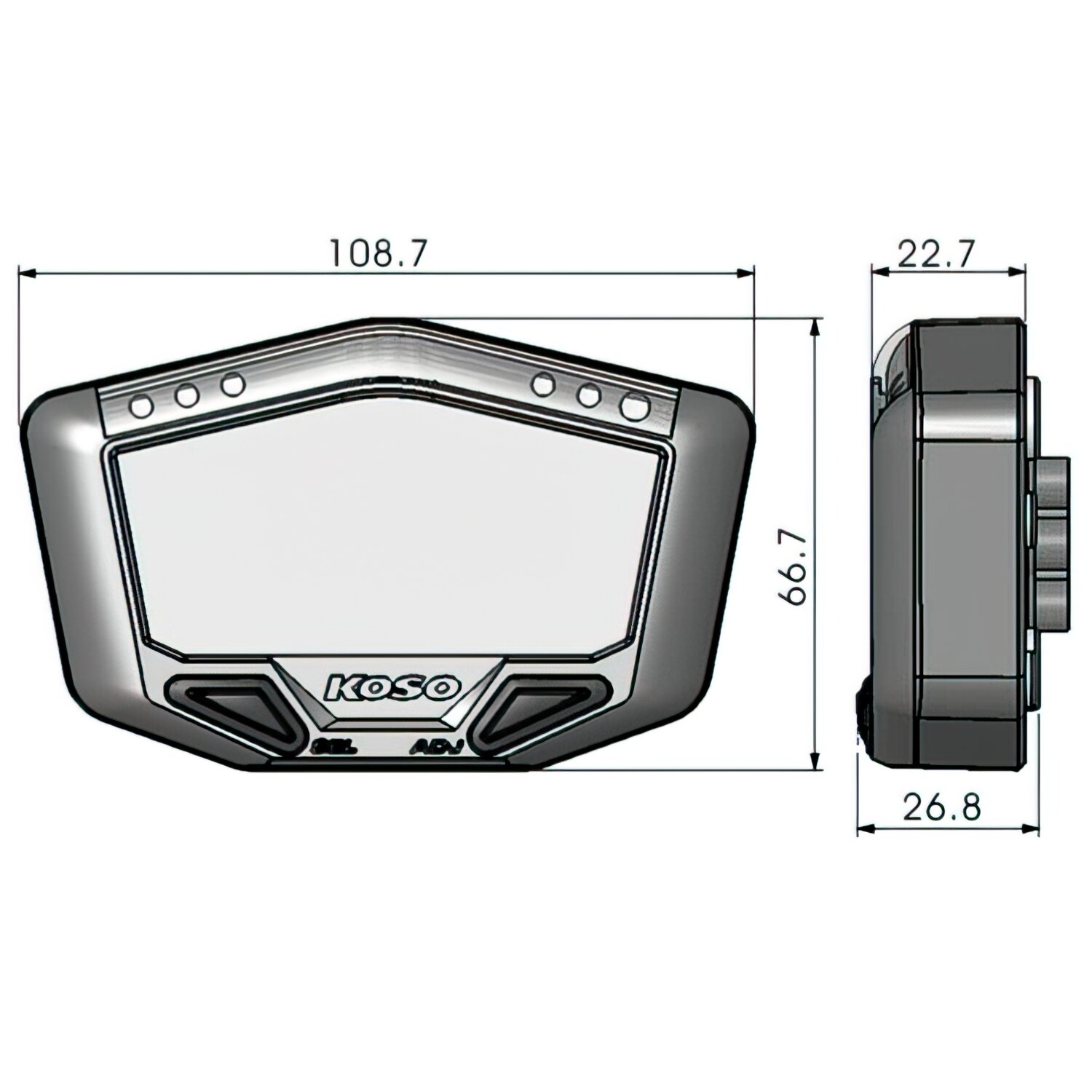 Koso Temperature Sensor 0-250°C - PT1/8 - White Connector : : Auto  & Motorrad