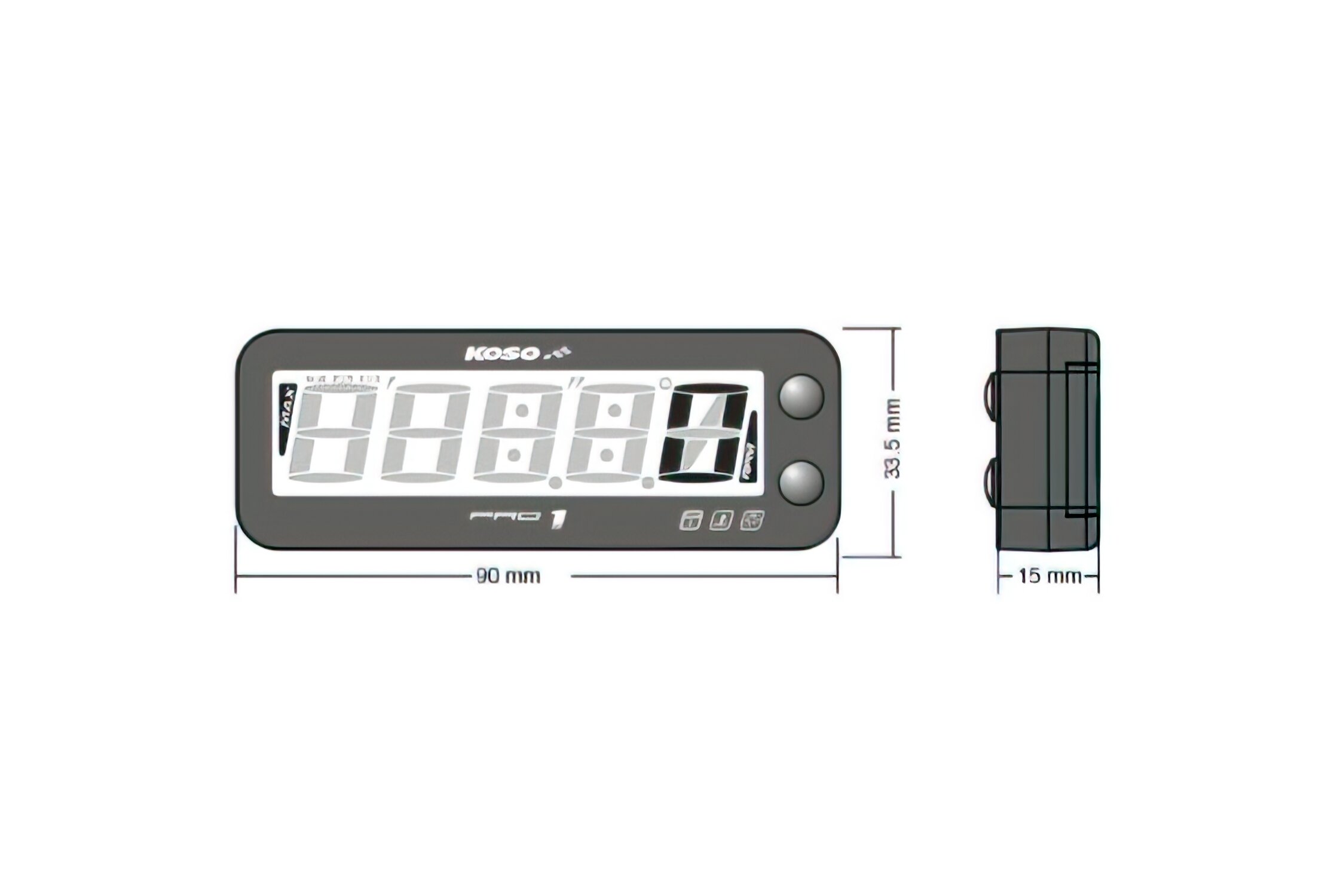 Koso Temperature Sensor 0-250°C - PT1/8 - White Connector : : Auto  & Motorrad