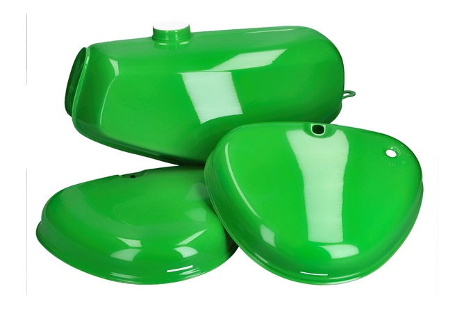 Fuel Tank + Side Cover Set yellow green Simson