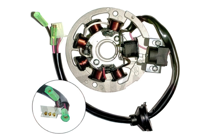 Alternator / Stator (w/o flywheel) OEM quality CPI / China 2-stroke, 5 pin/ 5 plugs