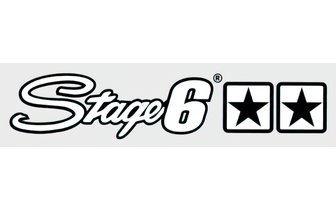 Aufkleber / Sticker Stage6, Weiß 15x3cm