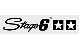 Aufkleber / Sticker Stage6, Schwarz 15x3cm