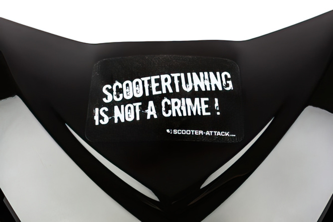 Fredag Gutter Justering Sticker Scootertuning is not a crime, black/ white, ca. 63x 105mm |  MAXISCOOT