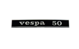 Emblem Vespa 50 schwarz / chrom