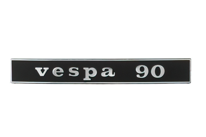 Logo Vespa 90 Noir/Chromé