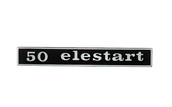 Badge Vespa Elestart 50cc black / chrome