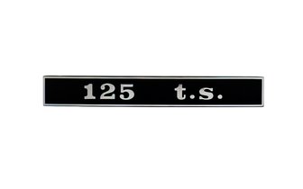 Badge Vespa T.S. 125cc black / chrome