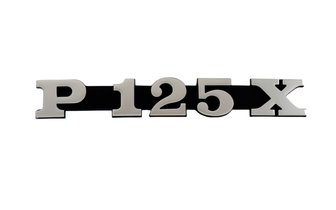 Emblem Vespa P 125 X schwarz / chrom