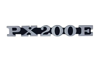 Emblem Vespa PX 200 E schwarz / chrom