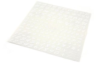 Aufkleber / Sticker Buchstabenset 186 Stück weiß