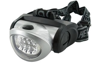 Linterna Frontal 8 LEDs 3 Modos de Luz Soporte Magnético (sin Batería)