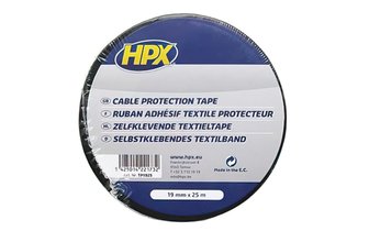Cinta Adhesiva Textil 19mm x 25m HPX Negro