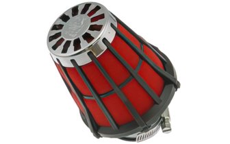 Luftfilter Malossi RED-Filter E5 Rot / Schwarz (38mm) (gitterartiges Gehäuse)