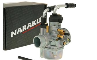 Carburetor Naraku, 17.5mm, manual choke, Minarelli horizontal / vertical (mj 90, pj 34, needle A12)