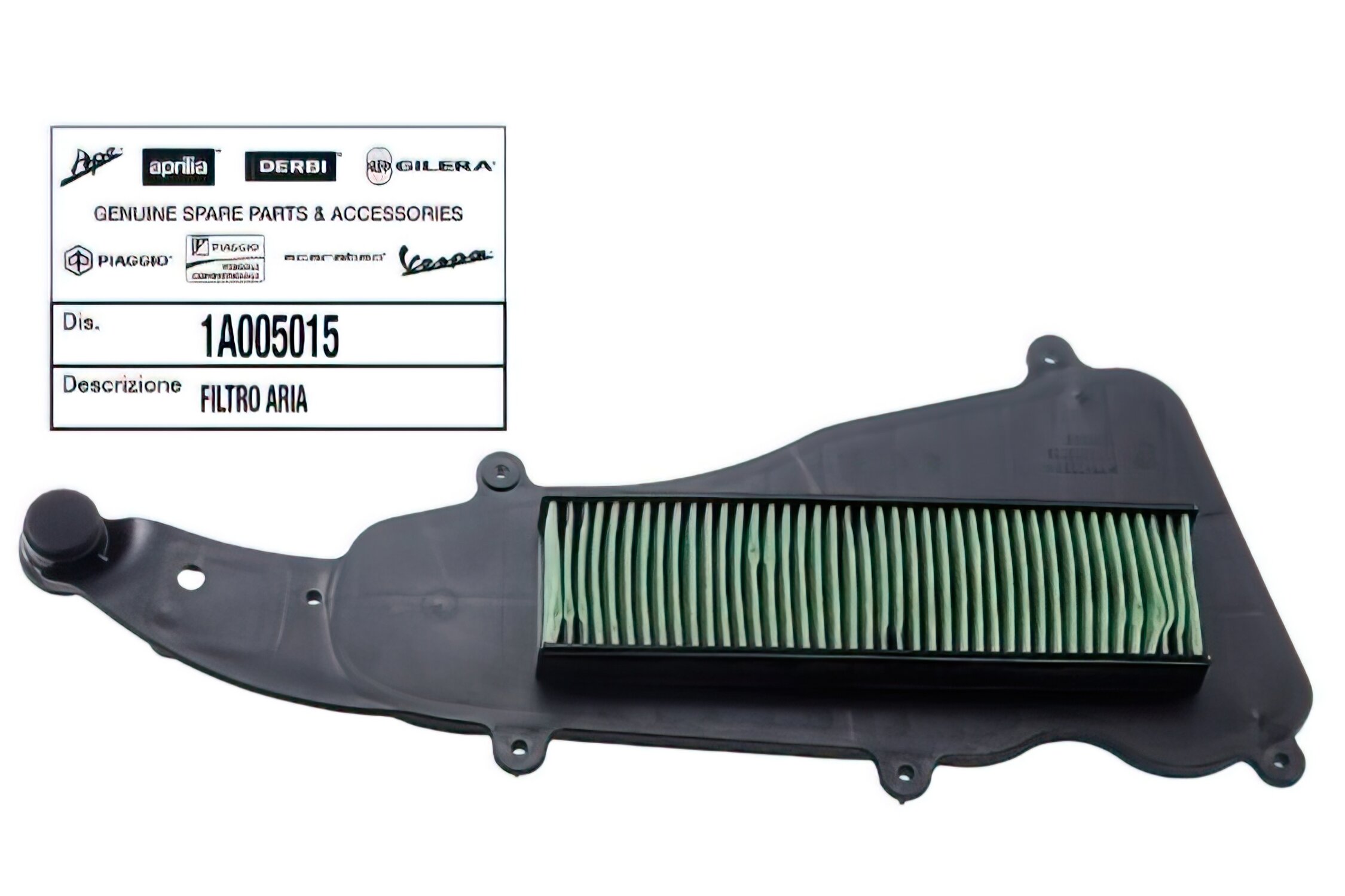 Filtre à Air P2R Compatible Piaggio 125 Liberty 4T 2002-2008 - Mousse Noire Neuve