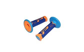 Poignées ProGrip 788 triple densité orange fluo / Bleu fluo / bleu