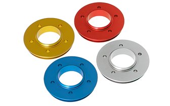Style disc Enddaempfer VOCA Evo, aluminium CNC, rot