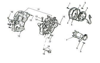 Original Piezas de Recambio Minarelli AM6 - Cárter / Encendido / Starter 