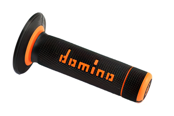 thumbnail image 2 of Domino Racing Soft Grips 119mm Black/Orange - Universal Fit For KTM / Adventure / Off-Road 2 of 5