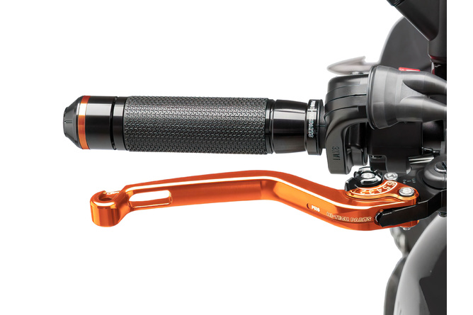 Brake Lever front Puig 2.0 adjustable orange / black