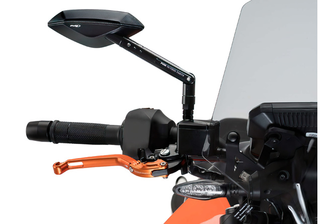Brake Lever front Puig 2.0 adjustable folding orange / black