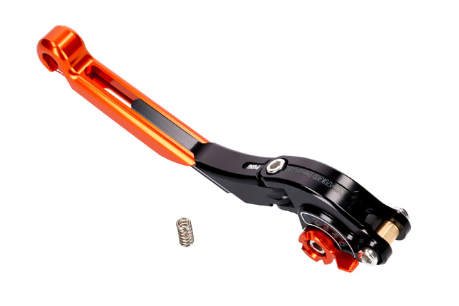 Levier de frein / d'embrayage arrière Puig 2.0 réglable repliable extensible orange / noir