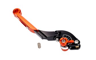Brake / Clutch Lever rear Puig 2.0 adjustable folding extendable orange / black