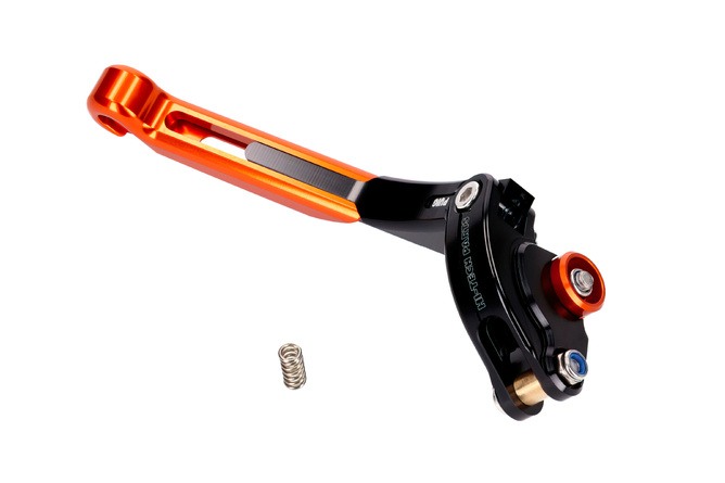 Brake / Clutch Lever rear Puig 2.0 adjustable folding extendable orange / black