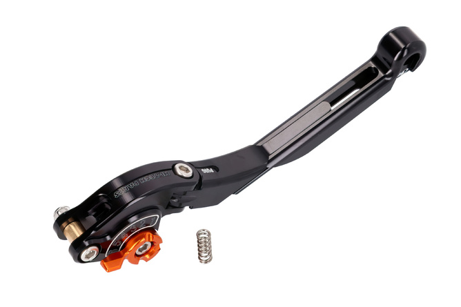 Brake Lever front Puig 2.0 adjustable folding extendable black / orange