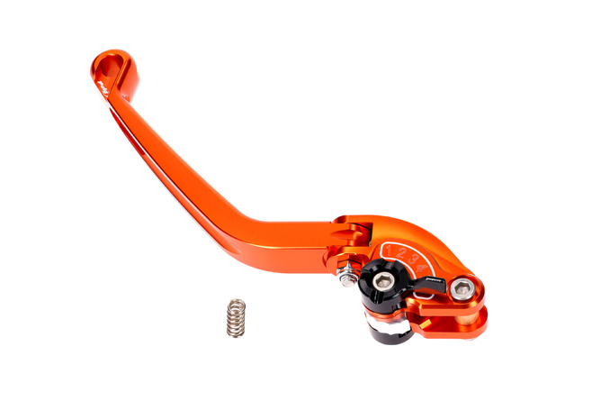 Brake / Clutch Lever rear Puig 2.0 adjustable folding orange / black
