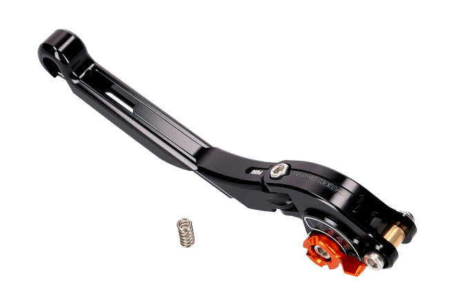Kupplungs- / Bremshebel hinten Puig 2.0 einstellbar klappbar längenverstellbar schwarz / orange
