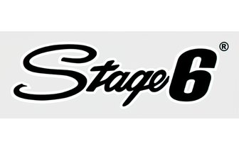 Autocollant logo Stage6 noir 20x6cm