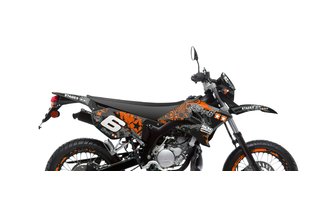 Dekor Kit Stage6 orange - schwarz Yamaha DT50 / MBK X-Limit
