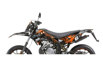 Kit déco Stage6 Derbi X-Treme/X-Race orange - noir
