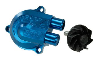 Wasserpumpe Stage6 CNC Racing Type +40% Förderleistung Minarelli LC Blau eloxiert