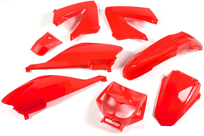 Kit carena 8 pezzi rosso Derbi X-treme fino 2011 