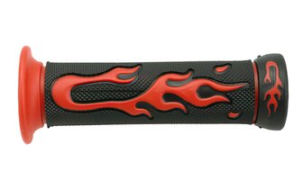 Poignées FLAMME rouge / noir STR8