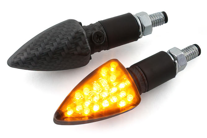 Blinker LED Black Line real carbon-look mit CE Prüfzeichen 