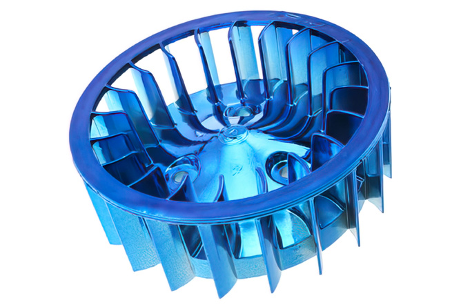 Turbine "OVERSIZE" bleu anodisé STR8 MBK Ovetto / Neo's 