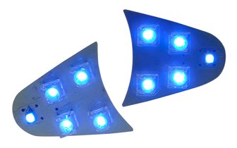 Clignotants pour masque optique Futura à LED MBK Nitro / Aerox bleu