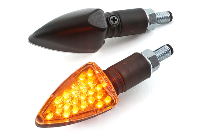 Blinker LED Demon 2 schwarz mit CE Prüfzeichen 