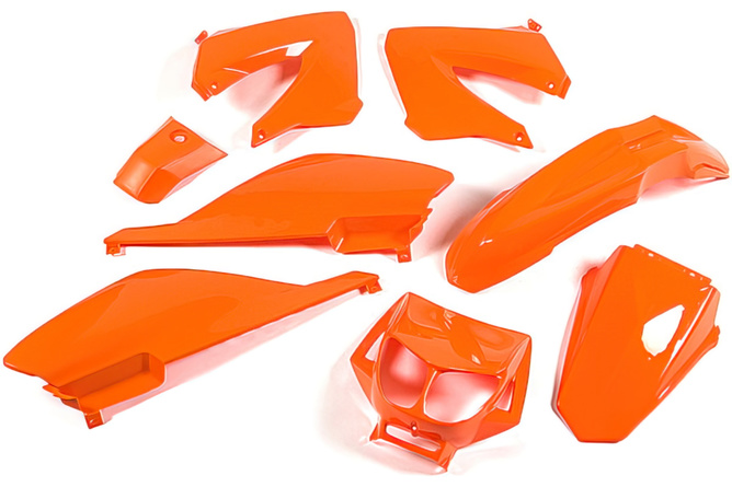 Fairing Kit 8 pcs. orange Derbi X-treme before 2011 