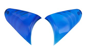 Cabochons de clignotant Masque optique Futura STR8  MBK Nitro / Aerox bleu transparent (paire)