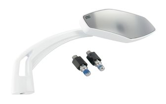 Specchietto STR8 "CNC” Style II, destra, bianco