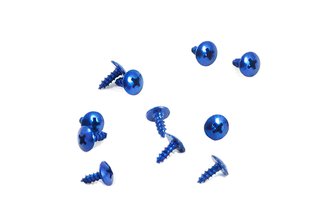 Verkleidungsschrauben Set M4x12 Alu blau (x 10)